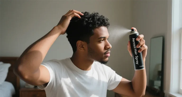 Aerosol hair spray for men