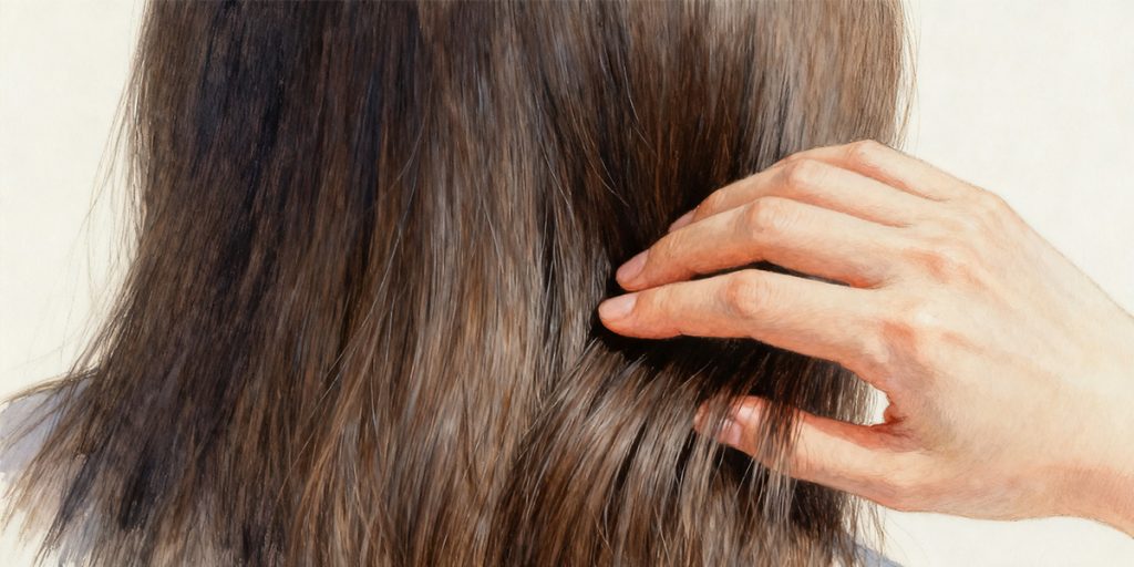 6 correct ways to use hair fibers. 6 Gently comb your hair with your fingers