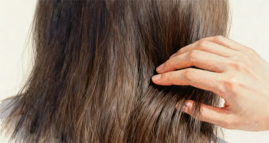 6 correct ways to use hair fibers. Gently comb your hair with your fingers