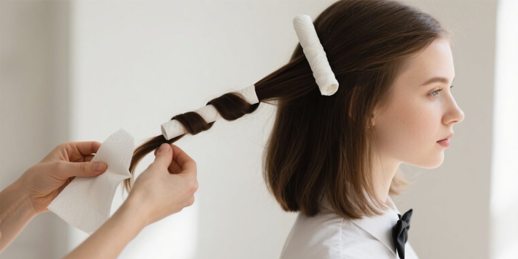 1 Article Teaches You How to DIY Curly Hair 8 Tissue Curls 2