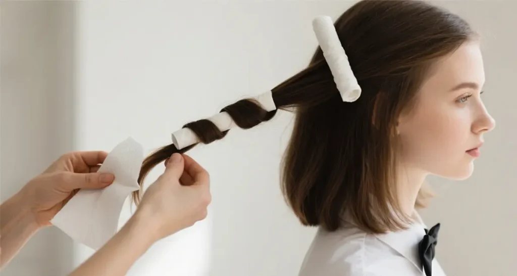 1 Article Teaches You How to DIY Curly Hair Tissue Curls 2