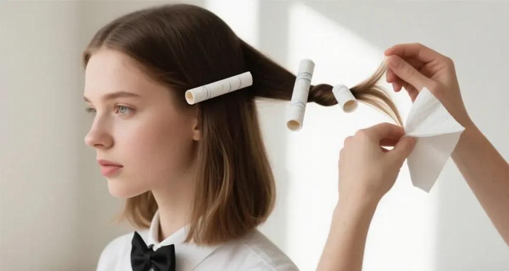 1 Article Teaches You How to DIY Curly Hair Tissue Curls 3