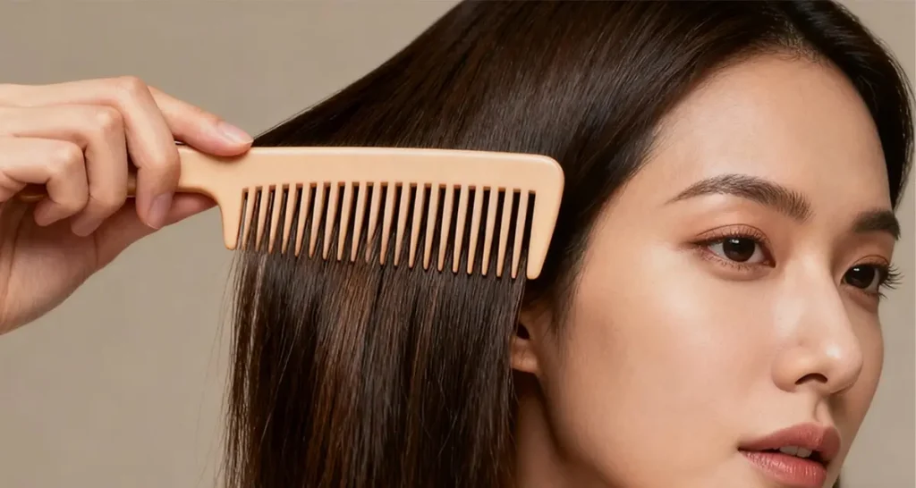 6 correct ways to use hair fibers. Use a comb with wide gaps to comb your hair