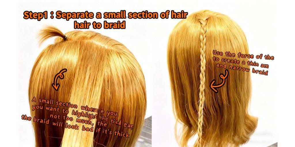 Halloween Hairstyle Guide 10 1 Separate a small section of hairhair to braid