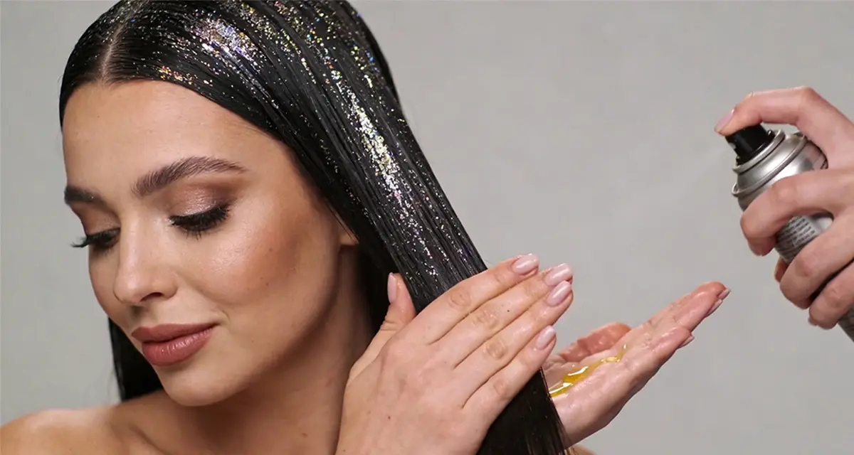 A Holiday Hair Guide. Massage a drop of hair oil into your palms, then gently smooth over mid-lengths to ends
