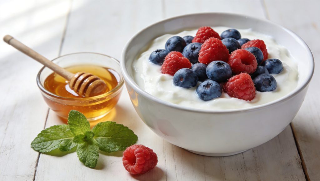8 Delicious Foods to Transform Your Hair 5 Greek yogurt and blueberries can promote healthy hair