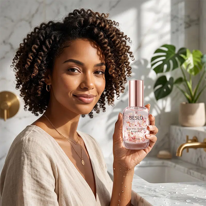 Private Label Luxury Hair Serum & Custom Fragrance Formulation Private-Label-Rose-Petal-Hair-Essence