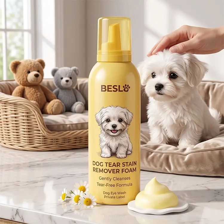 Private Label Dog Tear Stain Remover Foam Custom Pet Tear Stain Remover OEM