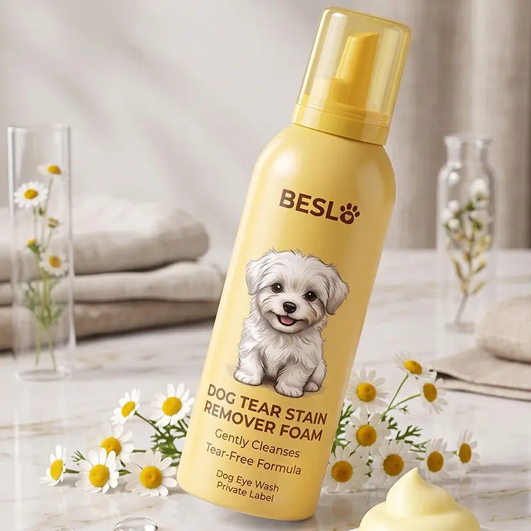 Private Label Dog Tear Stain Remover Foam Natural Tear Stain Remover for Dogs Wholesale