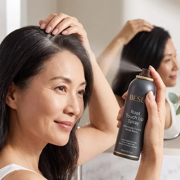 High-Speed Automated Aerosol Filling & Strict Quality Control Temporary Gray Hair Concealer Spray Wholesale